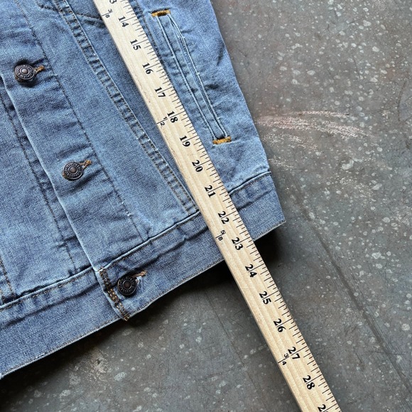 VTG Levi's Orange Tab Denim Trucker Jacket Gray Wash Women's Medium - Picture 6 of 6